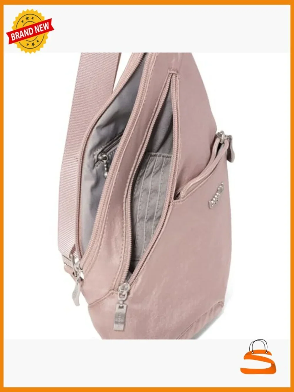 Convertible Sling Crossbody Backpack Nylon Lightweight Travel Bag